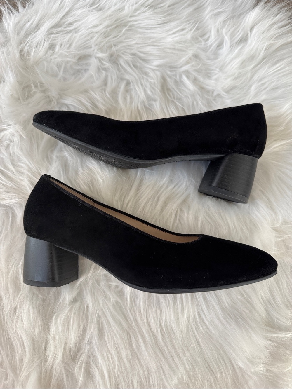 Gabor Classic Black Suede Pumps size 9